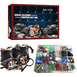Calendrier de l'Avent de Noel 24 jours, jouets pour enfants, coffret cadeau mineral, jouets de minerai de Noel pour dortoir scolaire - Neuf
