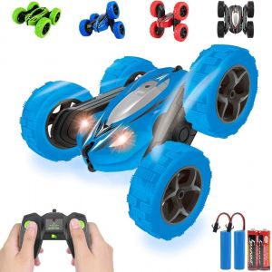 Loc-Une Voiture De Cascade Télécommandée Adaptée Aux Enfants De Plus De 3 Ans,Buggy 4x4,Flip Acrobatique À 360 Degrés,Rechargeable,Pour Les Garçons Et Les Filles (Bleu)-Générique - Neuf
