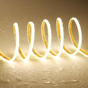 Ruban Led Cob 5m Blanc Naturel 4000k Etanche, Extra Fine 5mm Largeur, Bande Led 24v Exterieur, 400led/M Cri>90 Autocollant, D&eacute;coupable, Pour Cuisine, Armoire, D&eacute;coration De La Maison - Neuf