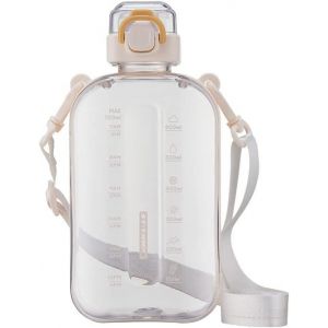 Bouteille D'eau De Sport 750 Ml, &Eacute;tanche, Bouteille D'eau De Gym, Bouteille D'eau Avec Mat&eacute;riau Sain Pour Voyage, Pique-Nique, Camping, Randonn&eacute;e (Transparent) - Neuf
