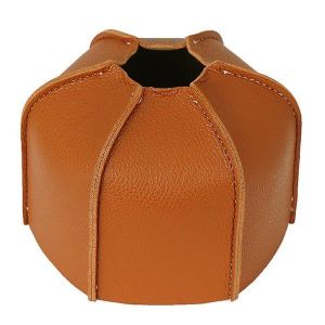 Housse De Protection Pour R&eacute;servoir De Gaz En Cuir Pu Durable Pour Le Camping &iquest; L&eacute;g&egrave;re, Facile &Agrave; Installer, Compatible Avec La Plupart Des Bouteilles De Gaz, Couleur Caf&eacute; - Neuf