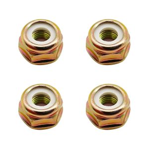 MEVRONISSHOP-Lot de 4 &eacute;crous &agrave; lame M10 x 1,25 pas gauche &iquest; fixation lame et t&ecirc;te de coupe pour d&eacute;broussailleuse &iquest; &eacute;crou tete debroussailleuse &iquest; &eacute;crou de filetage &agrave; gauche pour montage s&ucirc;r et durable - Neuf