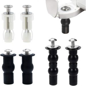 6 Pi&egrave;ces Abattant WC Fixations Charni&egrave;res Vis D'expansion pour Couvercle de Toilette Fixation Abattant WC Vis Fixations de Si&egrave;ge de Toilette Pi&egrave;ces de Rechange pour Couvercle de Toilette - Neuf