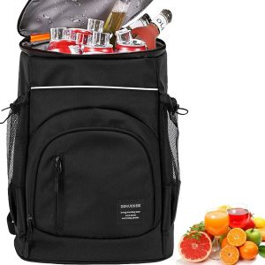 Ulteronixshop-Sac Pique Nique Sac a Dos Glaciere, Sac Isotherme 30L Sac &agrave; Dos Isotherme Sac &agrave; Dos Glaci&egrave;re Grande Capacit&eacute; Etanche, Sac &agrave; Dos Pour Pique Nique Plage Camping (Noir) - Neuf