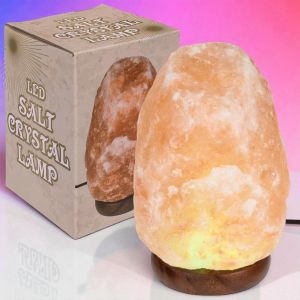 Kal-Lampe Led En Cristal De Sel - Lampe De Sel De La Gamme Salt (Pakistan) - 10 X 13 Cm - Avec Câble Usb (150 Cm) - Lampe Décorative En Pierre Naturelle Pour La Détente Et L'atmosphère De Bien-Être - Neuf
