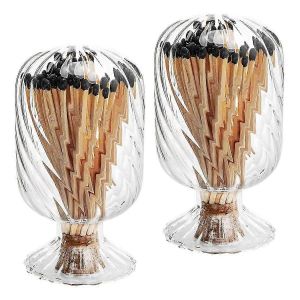 2 ensemble de support d'allumette en forme d'hélice,verre assorti cloche pour 4 pouces - Neuf
