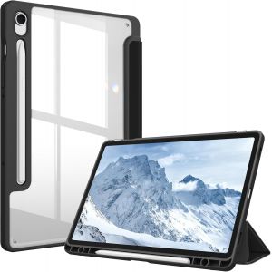 Coque Pour Samsung Galaxy Tab S10 Lite 10.9 Pouces 2025 Et Galaxy Tab S10 Fe/S9 Fe 10.9&iquest;/S9 11&iquest;,Housse Arri&egrave;re Transparente Claire Etui Antichoc Veille/R&eacute;veil Auto,Noir - Neuf