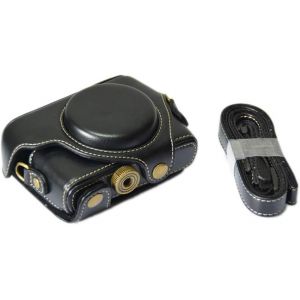&Eacute;tui Housse Compatible avec Appareil Photo Sony RX100 RX100II RX100III RX100IV RX100VII RX100VIII M2 M3 M5 M6 M7 DSC-RX100 III RX100M3-en Cuir synth&eacute;tique (polyur&eacute;thane)-avec bandouli&egrave;re - Neuf
