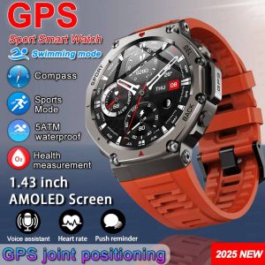 T-Rex 3 Ultra Gps Montre Intelligente 5 Atm &Eacute;tanche Int&eacute;gr&eacute; Double Bande Gnss Boussole Militaire 170+Sport Smartwatch Hommes 2025 Nouvelle Montre.Red.Built-In Gnss - Neuf