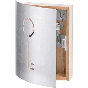 SUBZONAL-Present 13846 Armoire &agrave; Cl&eacute;s en H&ecirc;tre/INOX, 20 x 6 x 20 cm - Neuf