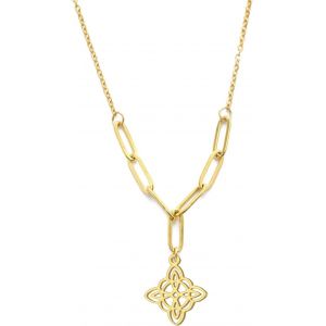 Kal-Collier N?ud De Sorcière Pour Femme En Acier Inoxydable Avec Pendentif N?ud Celtique Irlandais À 4 Pointes - Neuf