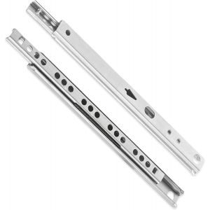 4 X Coulisse Tiroir-Glissiere Pour Tiroir-17mm X 278mm-Rail Tiroir Coulissant-Rail Coulissant-Acier Galvanisé Coulisse à Sortie Partielle (2 Paire) - Neuf