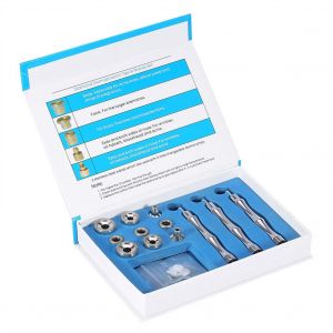 Lot De 3 Accessoires De Microdermabrasion Diamantes Avec Filtre En Coton Et 9 Embouts - Neuf