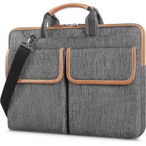 17 Pouces Multifonctionnel Sac pour Ordinateur Portable Sac à Main Portatif pour 17.3"" HP Pavilion/MSI GS73VR Stealth PRO/Lenovo/Acer/Asus,Gris foncé - Neuf