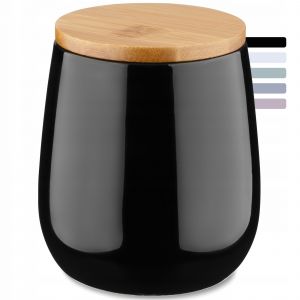 KADAX Conteneur pour Tampons Cosm&eacute;tiques et Cotons Noir - Neuf