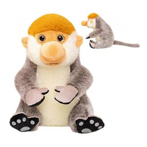 Peluche singe ¿¿ long nez, peluche singe, poup¿¿e r¿¿aliste et douce pour enfants, coussin animal mignon, d¿¿coration pour chambre et salon - Neuf