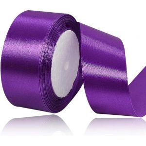Ruban En Satin Violet De 40 Mm Pour D&eacute;corations De F&ecirc;te De No&euml;l, 23 M De Long, Pour Emballage Cadeau, Artisanat, F&ecirc;te De Mariage, No&euml;l, Noeuds Pour Cheveux, Bouquets Floraux, Anniversaires, F&ecirc;tes - Neuf