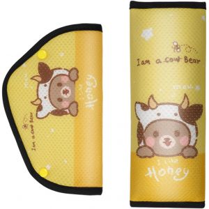 Subzonal-2 Pièces Protège-Ceinture De Sécurité, Coussin Ceinture De Sécurité Amovible, Protège Ceinture Enfant, Protection Ceinture De Sécurité, Doux, Confortable Et Respirant, Protège Le Cou Et Le V - Neuf