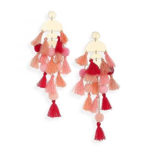 Femmes Boucles D¿Oreilles En Plumes Long Tassel Bohême Bijoux Or Rose Accessoires De Mariage - Neuf