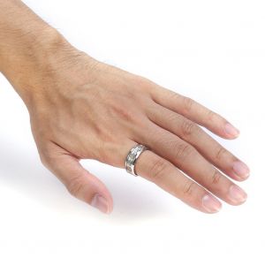 Bague Classique En Acier Titane Et Or Pour Homme Et Femme, Motif Tete De Mort, Lumineuse Et Scintillante, 7 - Neuf