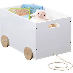 Kesper Coffre A Jouets A Roulettes, Blanc 50 &times; 35 &times; 30 Cm - Neuf