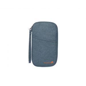 Organiseur de documents de voyage avec fermeture &eacute;clair et emplacements pour cartes - Gris - Neuf