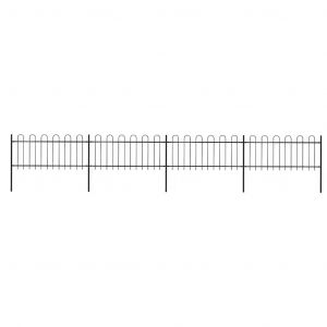 Prolenta Premium - Cl&ocirc;ture De Jardin Avec Arceau En Acier 714,5 X 80 Cm Noir - Neuf