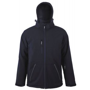 Veste Parka Softshell Doubl&eacute;e Et Matelass&eacute;e - Homme - 46604 - Bleu Marine - Neuf