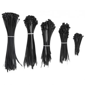 XYONG Kit de 700 serre-cables autobloquants, resistance de 18 kg, pour cables, noir - Neuf