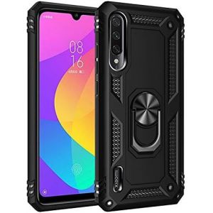 Kal-Coque Pour Xiaomi Mi A3, Étui Protection Tpu Souple Durable Avec Support De 360° Rotation Anneau [Support De Voiture Magnétique][Protection Antichoc] Armor Box Coque Pour Xiaomi Mi Cc9e,Noir - Neuf