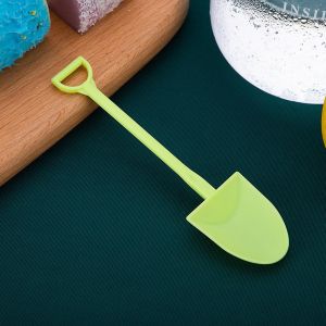 100 Pcs Cuillères À Glace En Plastique Mini Pelles À Dessert Pudding Cuillères À Yaourt Cuillères En Forme De Pelle Pour Cuillères À Gâteau En Pot - Neuf