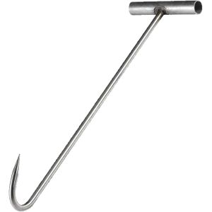 Crochet Pour Couvercle De Regard,Lève-Couvercle De Regard À Crochet,Crochet Leve Plaque,Crochet De Poignée En T Pour Trou D'homme,Crochet Simple Pour Couvercles D'égout,Lève-Plaque D'égout 30 Cm - Neuf