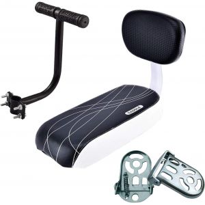 Subzonal-Coussin De Siège Arrière De Vélo Avec Dossier,Pu Transport À Vélo Coussin De Siège,Universel Siège De Sécurité Vélo Enfant,Y Repose Pied Velo,Accoudoir - Neuf