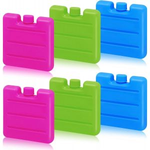 6 Pieces Mini Ice Block For Cooler Bag,Small Ice Block For Cooler Bag,Portable Ice Block For Picnic,Travel,Camping,Outdoor - Neuf