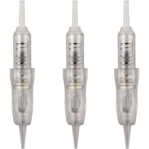 20 Pi&egrave;ces Cartouches Cartridges Aiguilles De Tatouage De Maquillage Permanentes Jetables En Spirale Transparente Pour Maquillage Permanent Machine (1p/1r-0.18mm) - Neuf