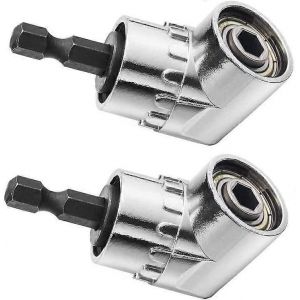 2 pcs 105 perceuses à angle droit,Accessoires d'outil électrique Accessoire de perceuse,Angle droit de tige hexagonale de 1/4 de pouce - Neuf