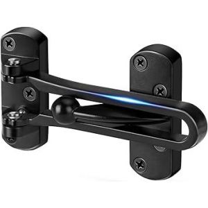 2pcs Noir Serrure De Porte Serrure De Sécurité - Bar Swing Porte De La Garde Pour L'avant Et L'intérieur De La Porte, À L'épreuve Des Enfants À Renforcer La Sécurité - Neuf