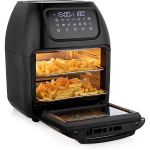 Four-Friteuse Crispy Multifonction 10 L, Cuisson Sans Huile, 10 Programmes, Écran Tactile, Pièces Lavables Au Lave-Vaisselle, Revêtement Antiadhésif, Accessoires Inclus, 1800 W, Fr-6964 - Neuf
