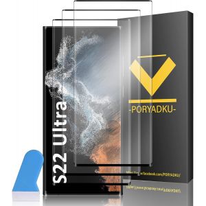 MEVRONISSHOP-Protection D'&eacute;cran pour Samsung Galaxy S22 Ultra 5G 6,8 Pouces, Verre Tremp&eacute; 3 Pi&egrave;ces, Anti-empreintes digitales, 9H Duret&eacute;, Sans Bulle - Neuf