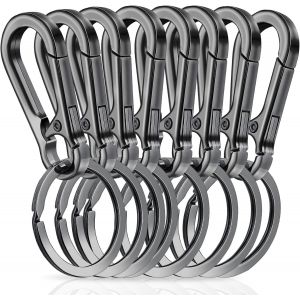 KALANKA-Porte Cl&eacute;s En M&eacute;tal Robuste, Mousqueton Porte Cl&eacute; Porte Cl&eacute;s En Alliage De Zinc Avec Porte Cl&eacute;s Mousquetons &Agrave; Porte Cl&eacute;s Organisateur De Cl&eacute; De Voiture Crochet Clip Pour Cl&eacute;s - Neuf