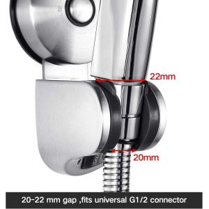 Support de douche avec ventouse en maillechort r&eacute;glable &agrave; main - Neuf