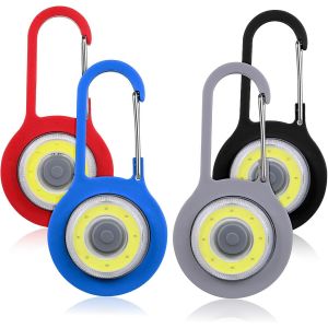 4Pièces Mini Lampe De Poche Led Portable De Lanternes Multifonctions Pour Camping Randonnée Et Activités Extérieures Lampe De Clé Résistante Et Pratique - Neuf