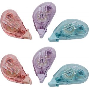 6pcs Colle Roller,Souris Roller Colle Ruban Adhésif Double Face,Transparent Colle Scrapbooking,Pour Scrapbooking Diy Carte,Travaux Manuels,Album Photo,6mm X 6 M - Neuf