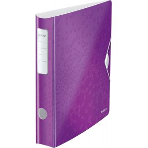 Active Lever Arch File A4,Purple,Rounded Spine 65 Mm,Elastic Binding,Polyfoam,Wow,11070162 - Neuf