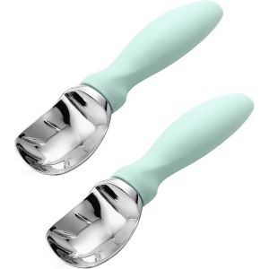 Cuill&egrave;re &Agrave; Glace Robuste Avec Poign&eacute;e Ergonomique, Compatible Lave-Vaisselle - Lot De 2 - Menthe - Neuf