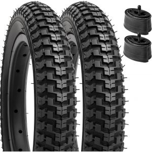 Subzonal-Yunscm 2-Pcs 12.5 Pouces Enfant V&eacute;lo Pneus 12 &iquest;X2 &iquest; (57-203) And 12/12.5 Pouces V&eacute;lo Chambre &Agrave; Air Schrader Valve Compatible With 12.5x2.25 12 1/2x2 1/4 V&eacute;lo Bike Pneus And Chambre &Agrave; Air (Y- - Neuf