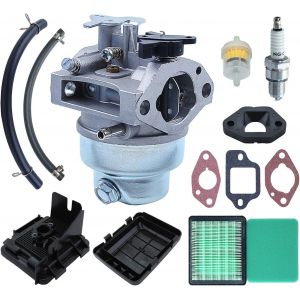 MEVRONISSHOP-Kit Carburateur pour Honda GCV160 GCV135 GC160 GC135 GCV160-OHC Moteur et Tondeuse, Carbu GCV 160 Tondeuse &agrave; Gazon avec Bougie d'allumage,Filtre &agrave; Air,Joint, Pi&egrave;ces de Rechange 16100-Z0L - Neuf