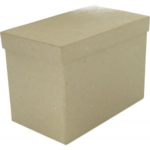 KALANKA-BT043C - Un support en papier brun mâché 17x10x12 cm, Boite rectangle - Neuf