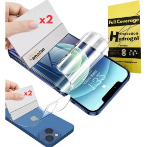 Kal-[6 Pièces Pour Iphone Series - 4 Films De Protection Hydrogel 2 Avant & 2 Arrière 3d + 2 Verre Trempé Camera Film Souple |Mieux Qu'un Verre Trempé (Iphone 13 Mini) - Neuf