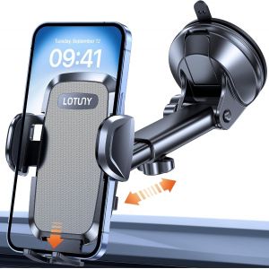 Lotuny Car Mobile Phone Holder [Upgrade] Car Mobile Phone Holder Hands Free Universal Car Holder Compatible With Iphone, Samsung, Google - Neuf